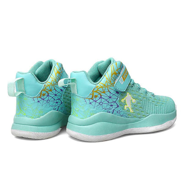 Barn Basketskor Andas Sneakers Pojkar Flickor Sportskor Yj2803 Cyan 33