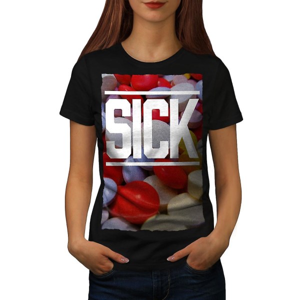 Sjuk Sweet Design Women Blackt-shirt M