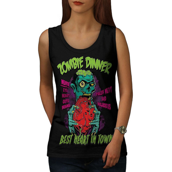 Diner Brain Heart Dam Blacktank Top XXL