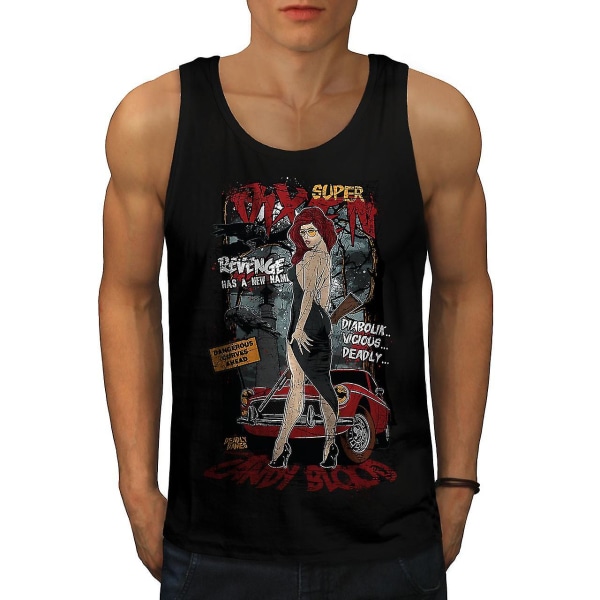 Girl Hot Blood Cool Sexiga Män Blacktank Top L