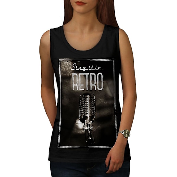 Sjung Retro Photo Dam Linne 3XL