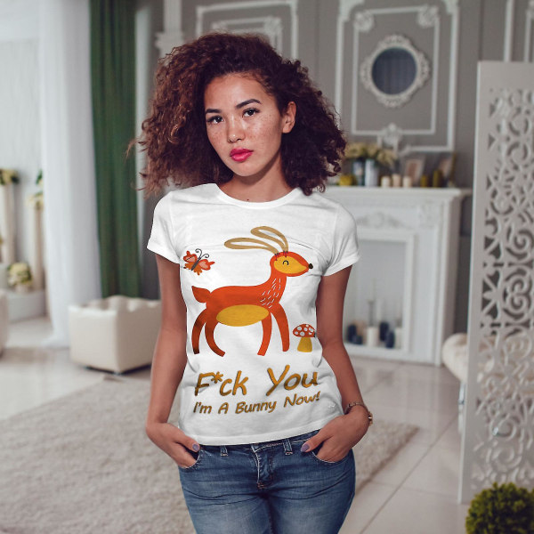 Deer Roe Buny Cool T-shirt för kvinnor 3XL