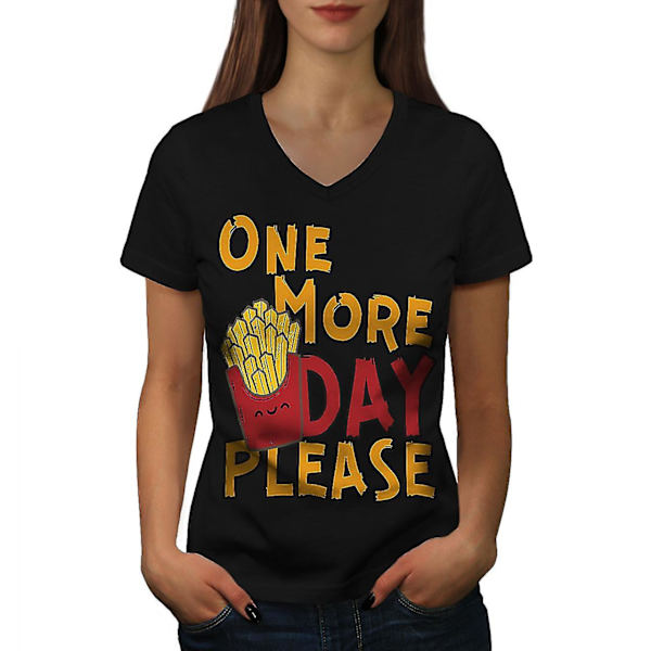 Friday Pun Fry Joke T-shirt för kvinnor M