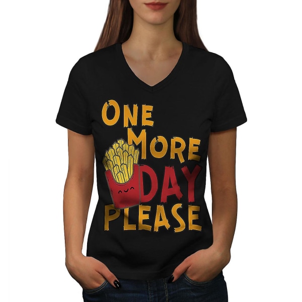 Friday Pun Fry Joke T-shirt för kvinnor XXL