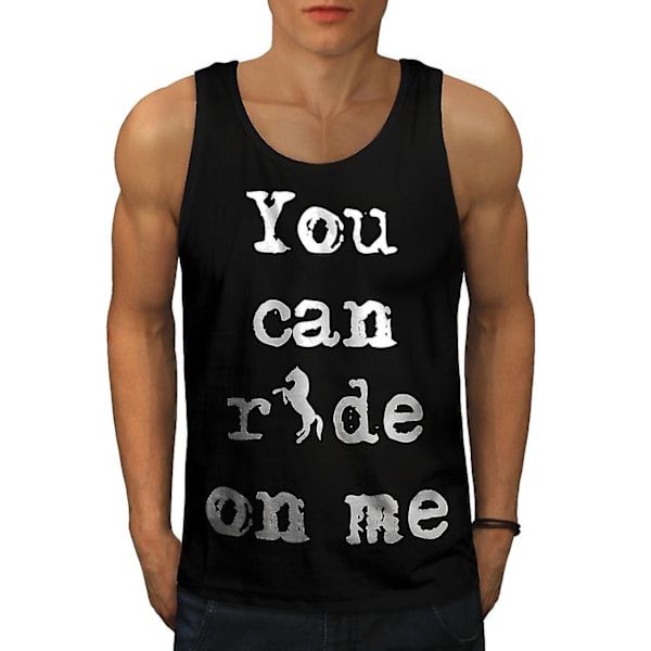Ride Me Offensive Funy Men Blacktank Top M