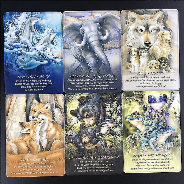 Tarotkort Spirits Of The Animals Oracle- set Festunderhållning Brädspel för vuxna barn54st Ts96