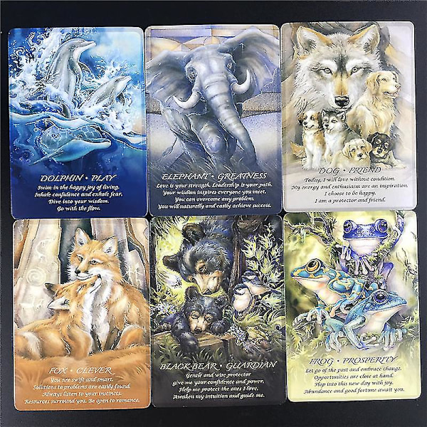 Tarotkort Spirits Of The Animals Oracle- set Festunderhållning Brädspel för vuxna barn54st Ts96