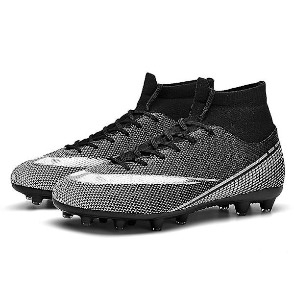 Fotbollsskor för män Halkfria fotbollsskor för herr, Gräs Fotbollssneakers 3AT2313 Black 42
