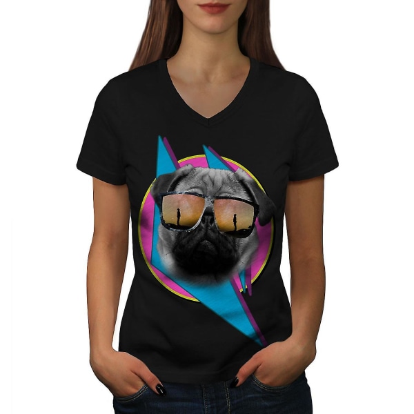 Cool Mops Glasögon Söt T-shirt för kvinnor 3XL