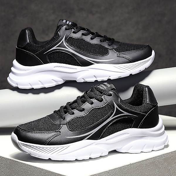 Löpning för herr Andas promenader Athletic Skor Mode Sneakers 3Bnk12 BlackWhite 44