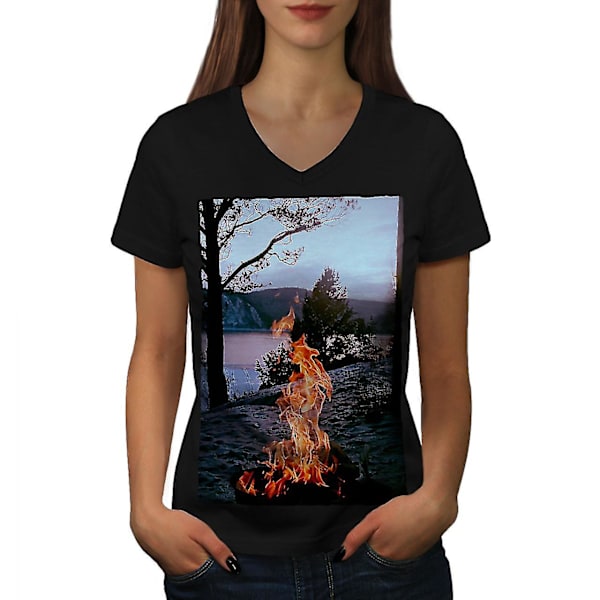 Fire Wild Novelty Women T-shirt M