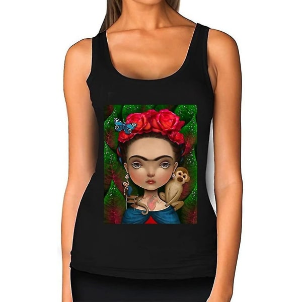 Cheryle Sigafoos Frida Kahlo linne för dam S