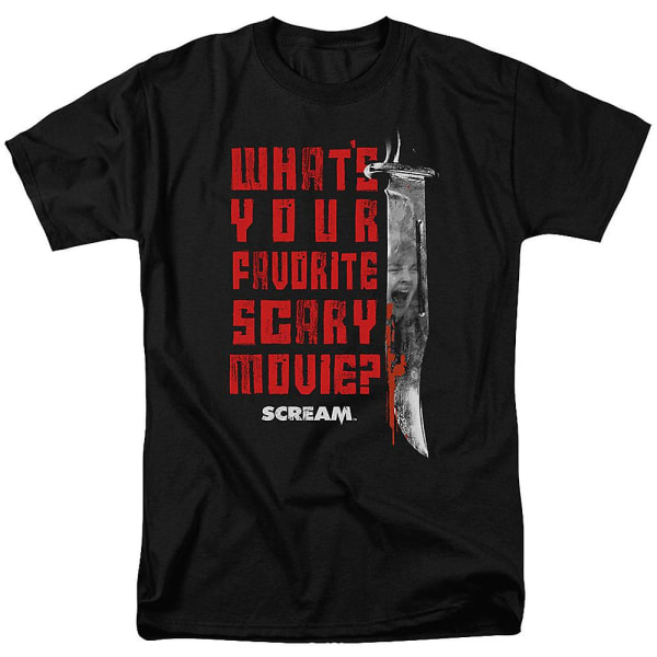 Vilken är din favorit läskiga film Scream T-shirt XL