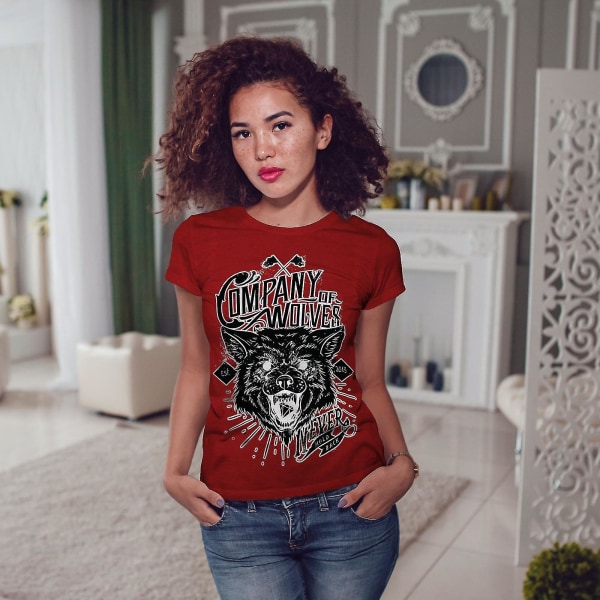 Company Of Wolves Kvinnor Röd-skjorta XL