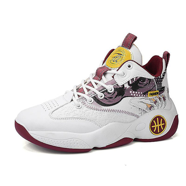 Basketskor för män Andas Sneakers Löparskor 3Aha502 WhiteYellow 41