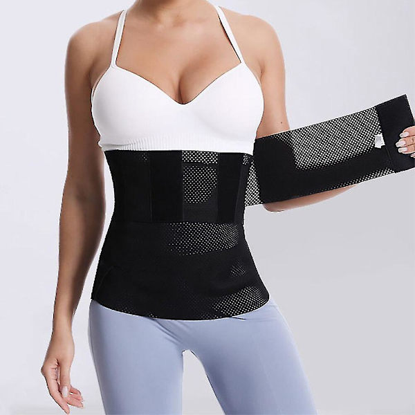 Waist trainer för kvinnor Bastu Mesh Andningsbar Trimmer Bälte Modelleringsrem Mage Kroppsformare Kompressionslinda Shapewear, 4m