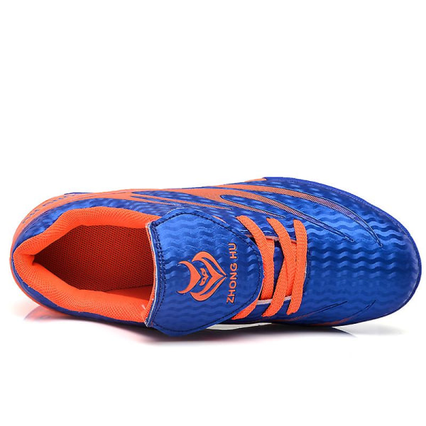 Fotbollsskor för barn Pojkar Fotbollsskor Grästräning Sport Skor Sneakers 3B788 Blue 39