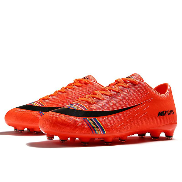 Fotbollsskor för män Halkfria fotbollsskor för herr Gräs Fotbollssneakers D9065 Orange 41