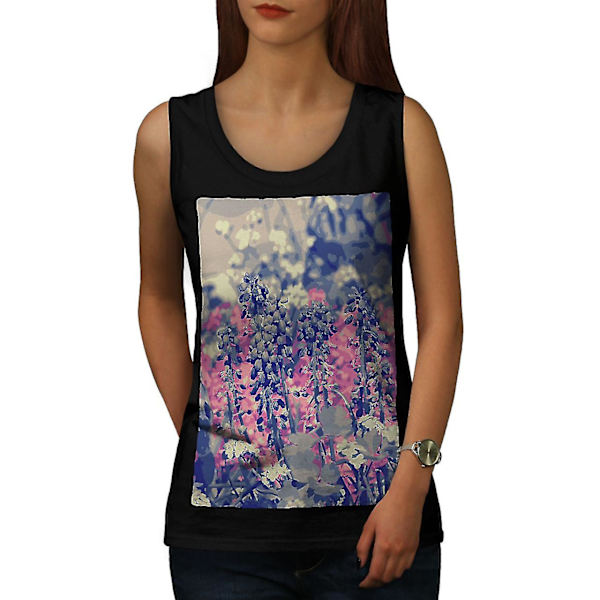 Flower Field Kvinnor Blacktank Top M