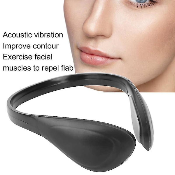 V Face Shaping Massager Elektrisk åtstramning Uppstramande hals V Face Machine 3 växlar Justering med akustisk vibration Lyftande ansikte Black