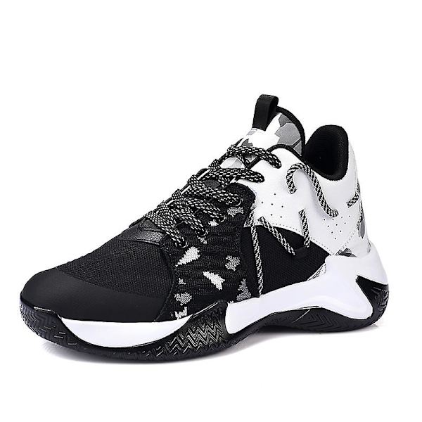Basketskor för män Mode Halkfria sneakers Andas sportskor G011 Black 41