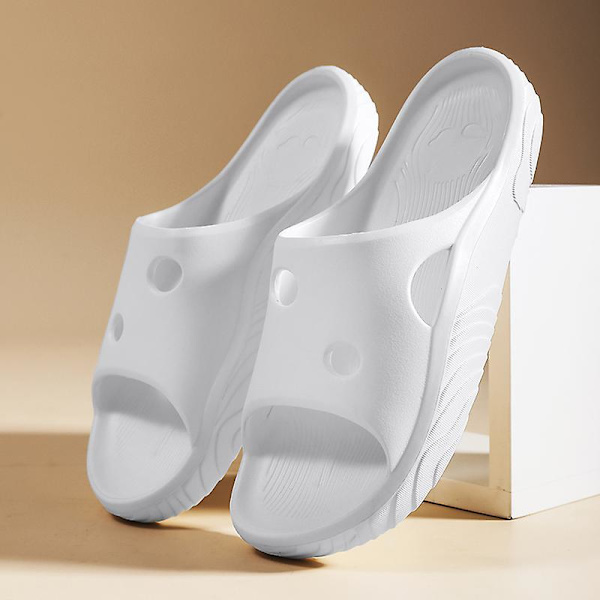 Strandtofflor för män Modesandaler Utomhus Halkfria inomhusskor 3Bs2196 White 40-41
