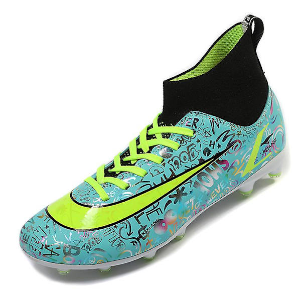 Fotbollsskor för damer Fotbollsskor med hög ankel Kopplar Gräs träning Sport Sneakers K66 Green 36