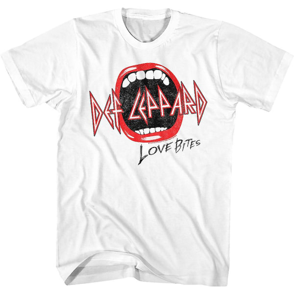 Distressed Love Bites Def Leppard T-shirt L