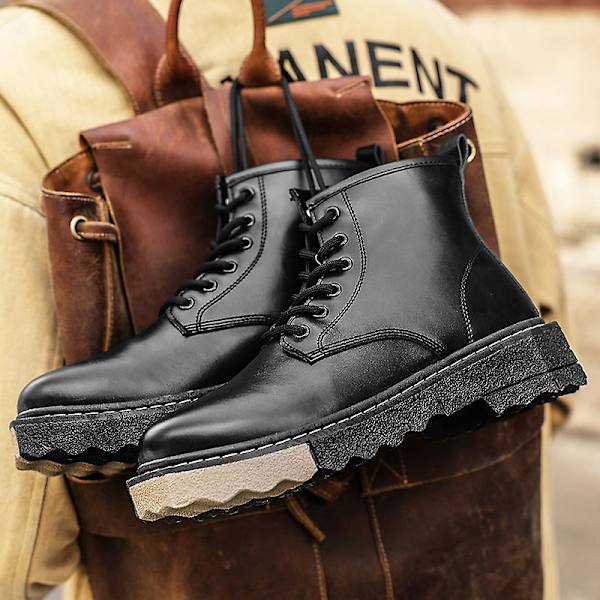 Herr Martin Boot Kvinnor Korta Kängor Med Snörning Chunky Låg Klack Mid-Calf Boots 2K8801 44