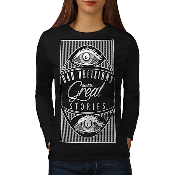 Great Stories Svart långärmad T-shirt för kvinnor XL