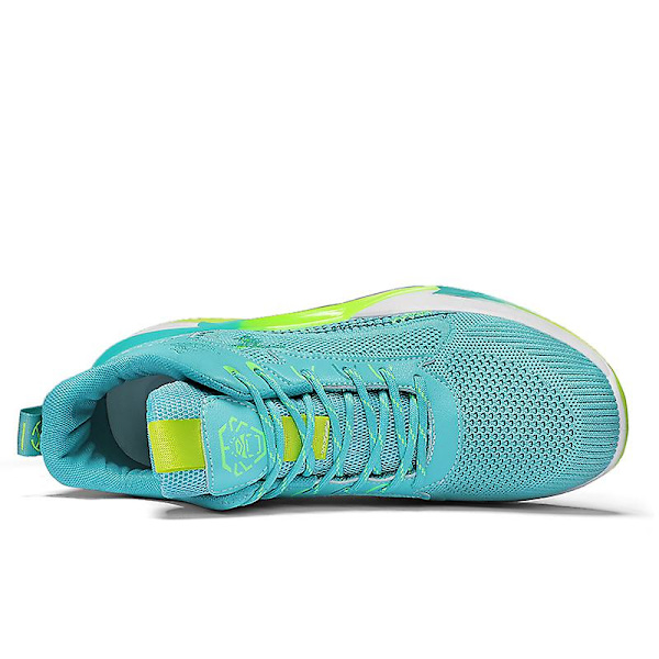 Basketskor för män Mode Halkfria Sneakers Andas Sportskor Yj991 Cyan 41