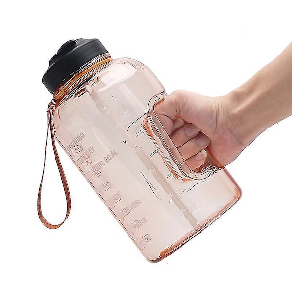 2,2 l vattenflaska hydrering med motiverande tidsmarkör påminnelse Orange