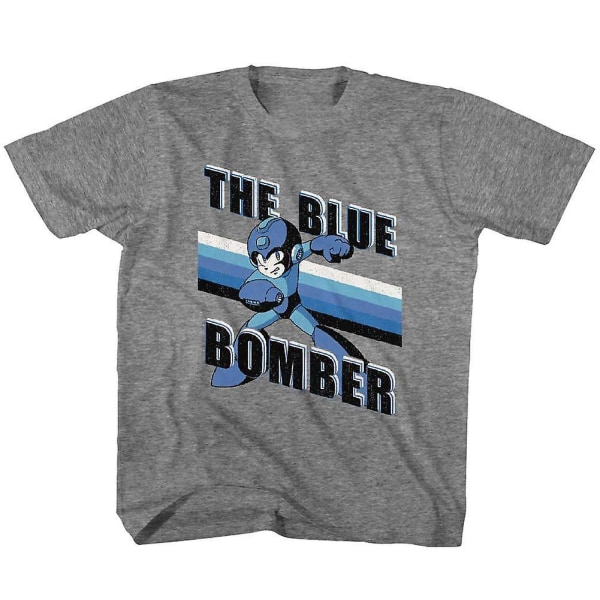 Mega Man Blue Bomber Stripes Youth T-shirt L