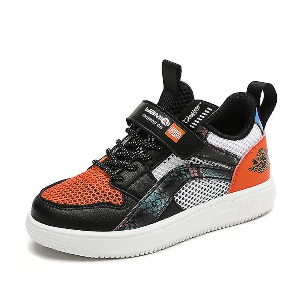 Barnskor Andas Sneakers Pojkar Flickor Sportskor Lätta löparskor Yja901 BlackOrange 25