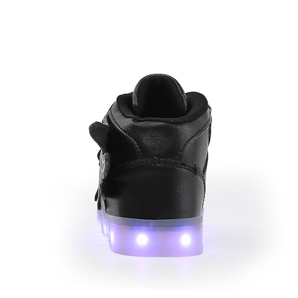 Barnskor Pojkar Led Light Up Skor Pojkar Flickor Sportlöparskor 2L1188 Black 34
