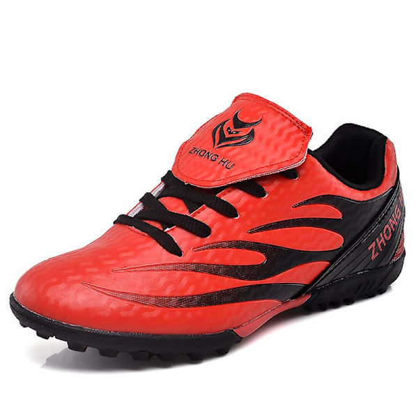 Fotbollsskor för barn Pojkar Fotbollsskor Grästräning Sport Skor Sneakers 3B788 Red 39