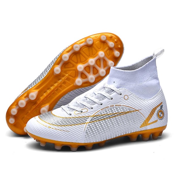 Fotbollsskor dam Spikes Fotbollsskor för ungdomar Stövlar Atletisk Sneaker 3C2588GA White 44