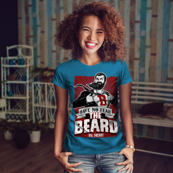 The Beard Is Here Kvinnor Royal Bluet-shirt 3XL