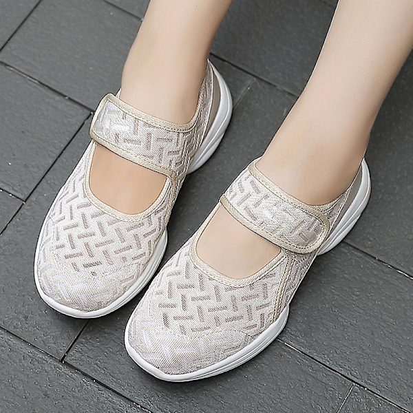 Kvinnors casual Andas och mjuka skor Fr2006 Beige 41