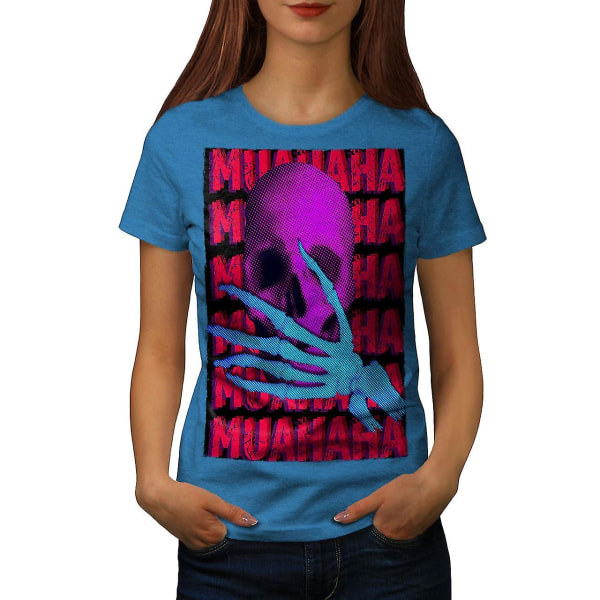 Evil Laugh Skeleton Kunglig T-shirt för kvinnor XXL