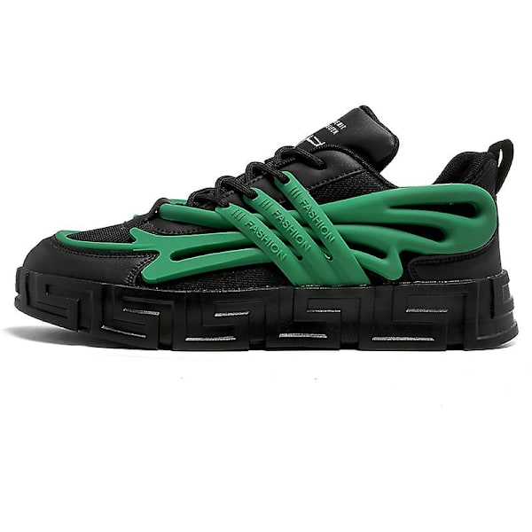 Herrsneakers Andas löparskor Mode Sportskor 3B0335 BlackGreen 41