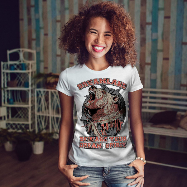 Dreamland Grizzly Whitet-shirt för kvinnor M