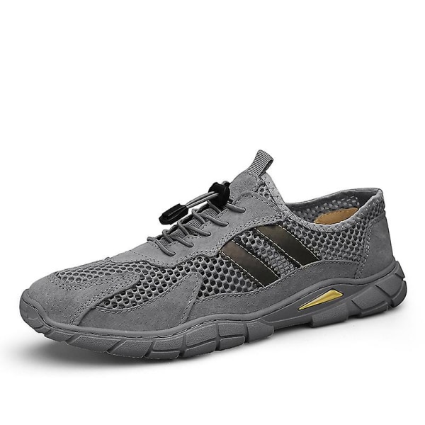 Sneakers för män Löpartennisskor Lättviktsventilerande Sport Athletic 3D7166 Gray 39