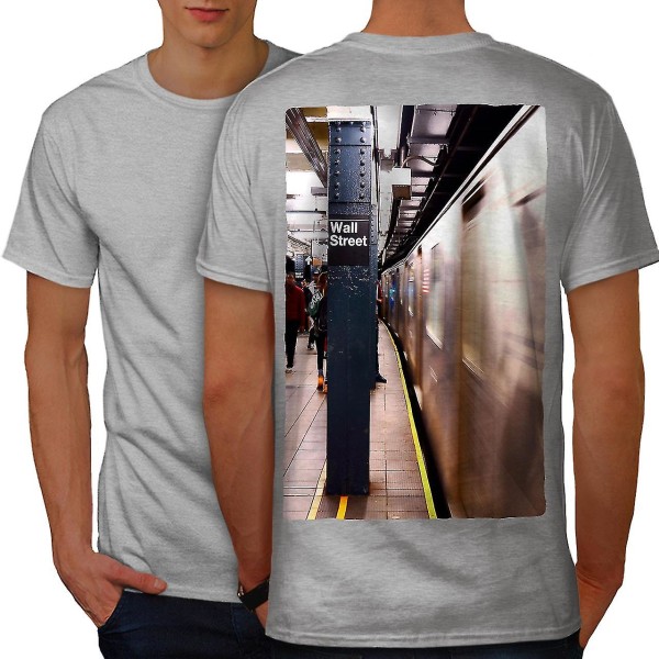 Wall Street Metro Män T-shirt tillbaka L