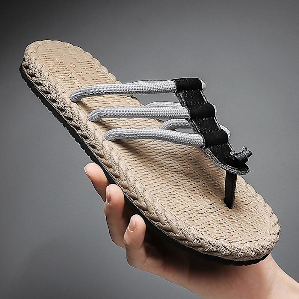 Herrsandaler Mode Casual Andas strandskor hgq223 Gray 43