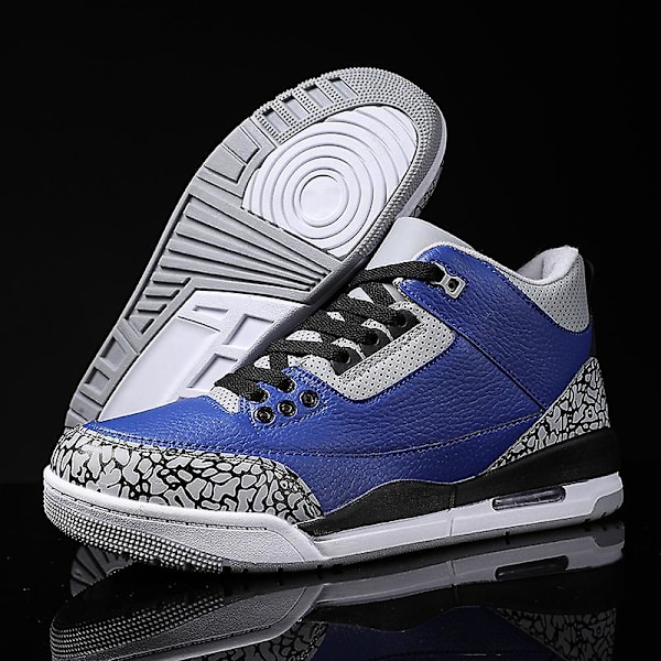 Basketskor för män Mode Halkfria Sneakers Sportskor som andas YJAj3 Blue 41