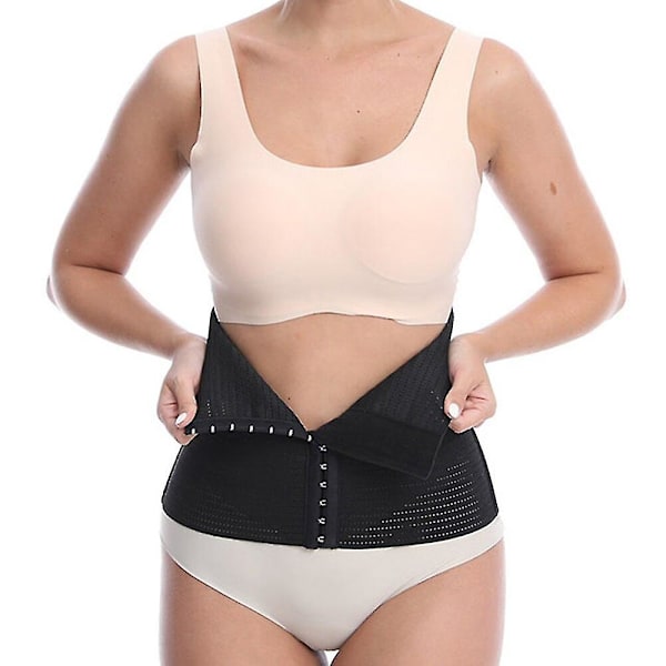 Kvinnor Waist Trainer Bantningsbälte Modelleringsrem Stålbenat Postpartumband Sexiga Bustiers Corsage Korsetter,dragkedja L