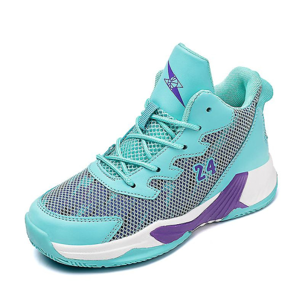 Barn Pojkar Flickor Sneakers Löparskor som andas Mode Sportskor 3A8802 Cyan 37