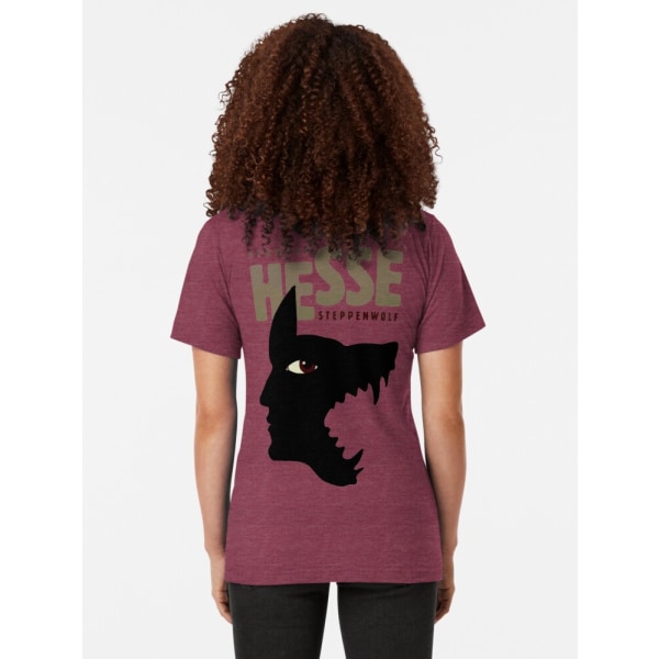 Hermann Hesse Tri-blend T-shirt Maroon M_Back