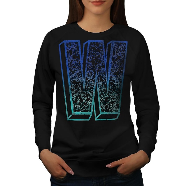 Wellcoda Blue Women Blacksweatshirt S